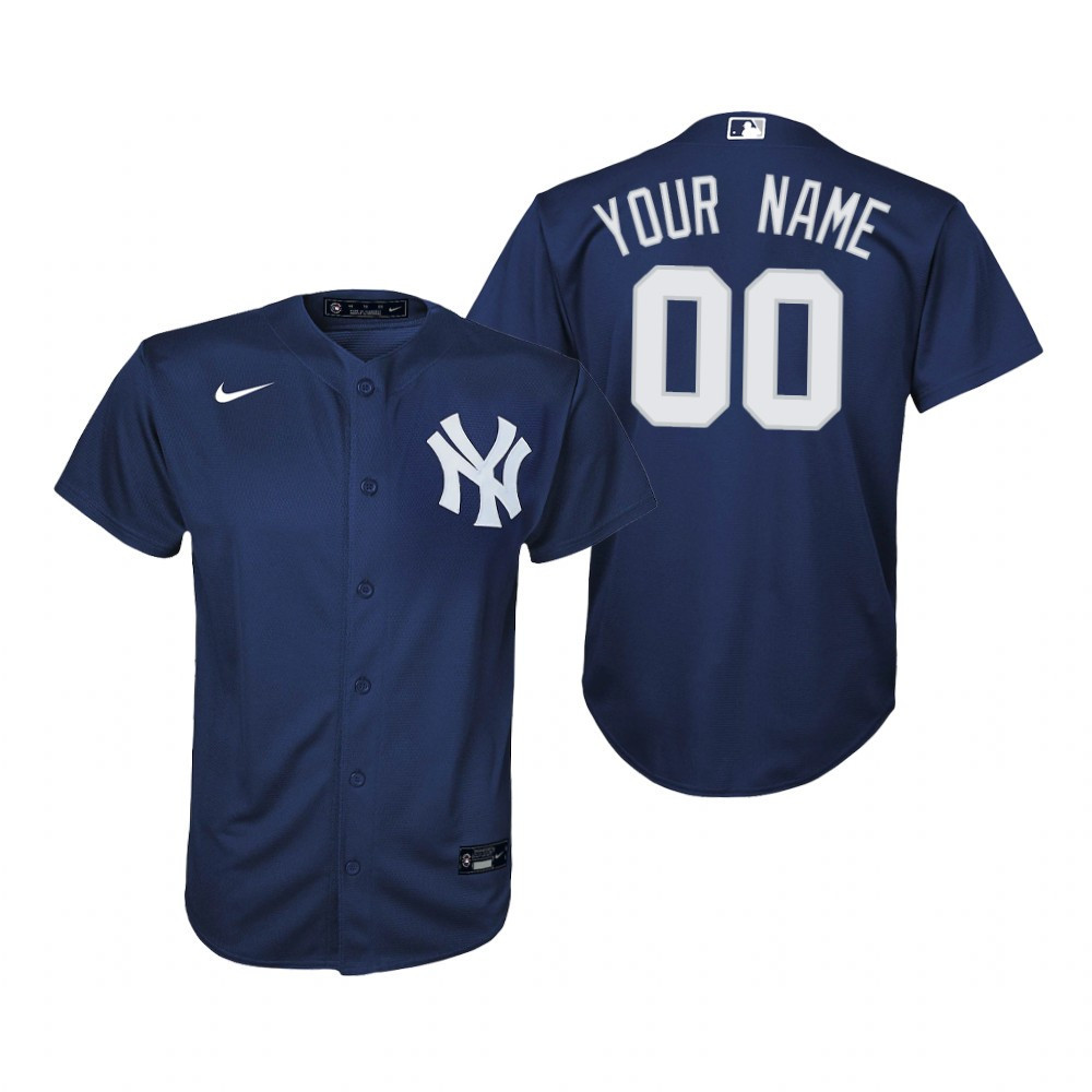 Youth New York Yankees Collection 2020 Alternate Navy Jersey Gift With Custom Name Number For Yankees Fans