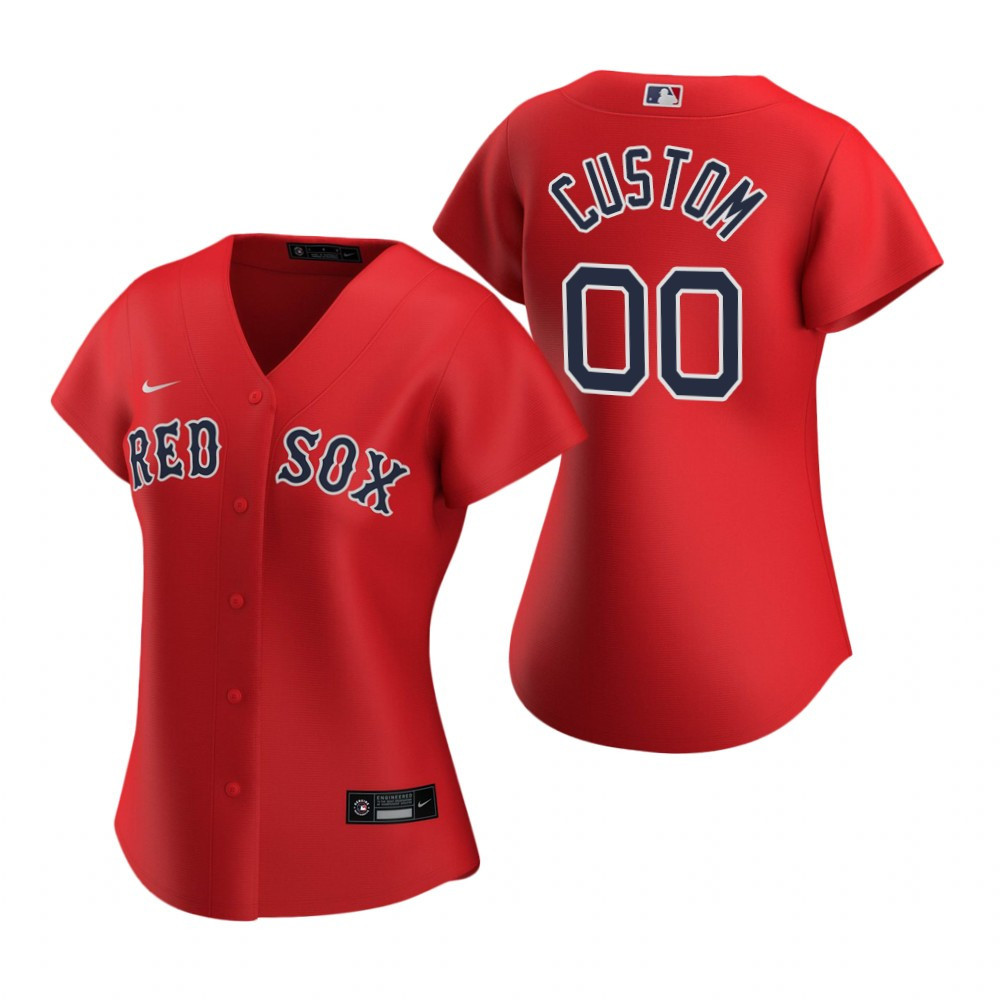 Womens Boston Red Sox Personalized Name Number 2020 Red Jersey Gift For Red Sox Fans