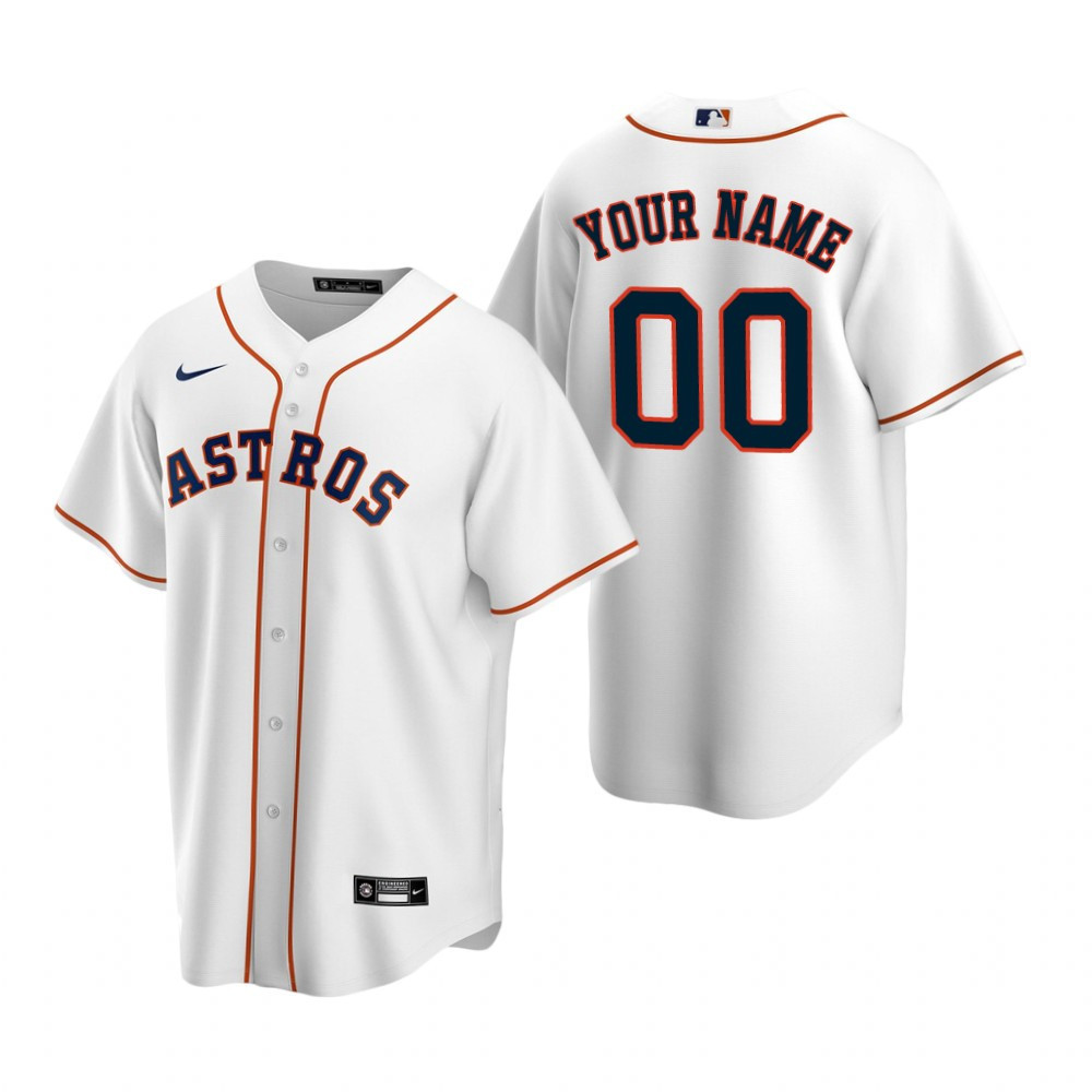 Mens Houston Astros Personalized Name Number 2020 Home White Jersey Gift For Astros Fans