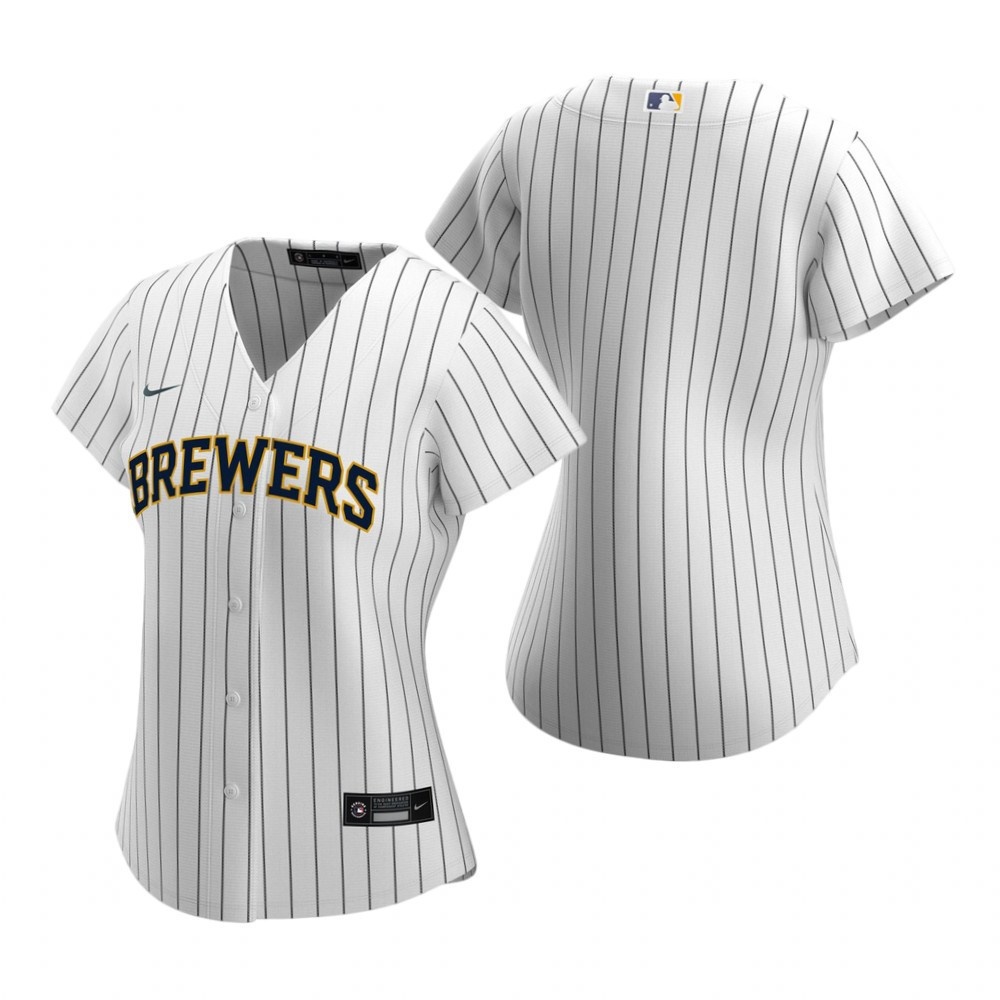 Womens Milwaukee Brewers 2020 White Jersey Gift For Brewers And Baseball Fans