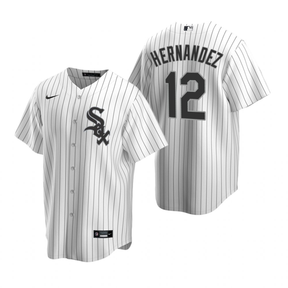 Mens White Sox #12 Cesar Hernandez White 2020 Alternate Home Jersey Gift For White Sox Fan