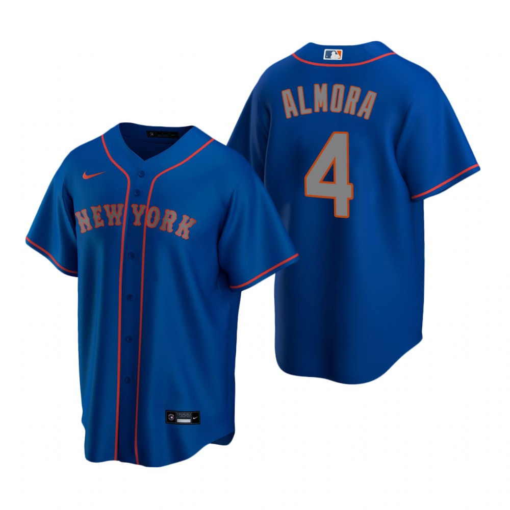 Mens New York Mets #4 Albert Almora Jr 2020 Alternate Royal Jersey Gift For Rockies Fans