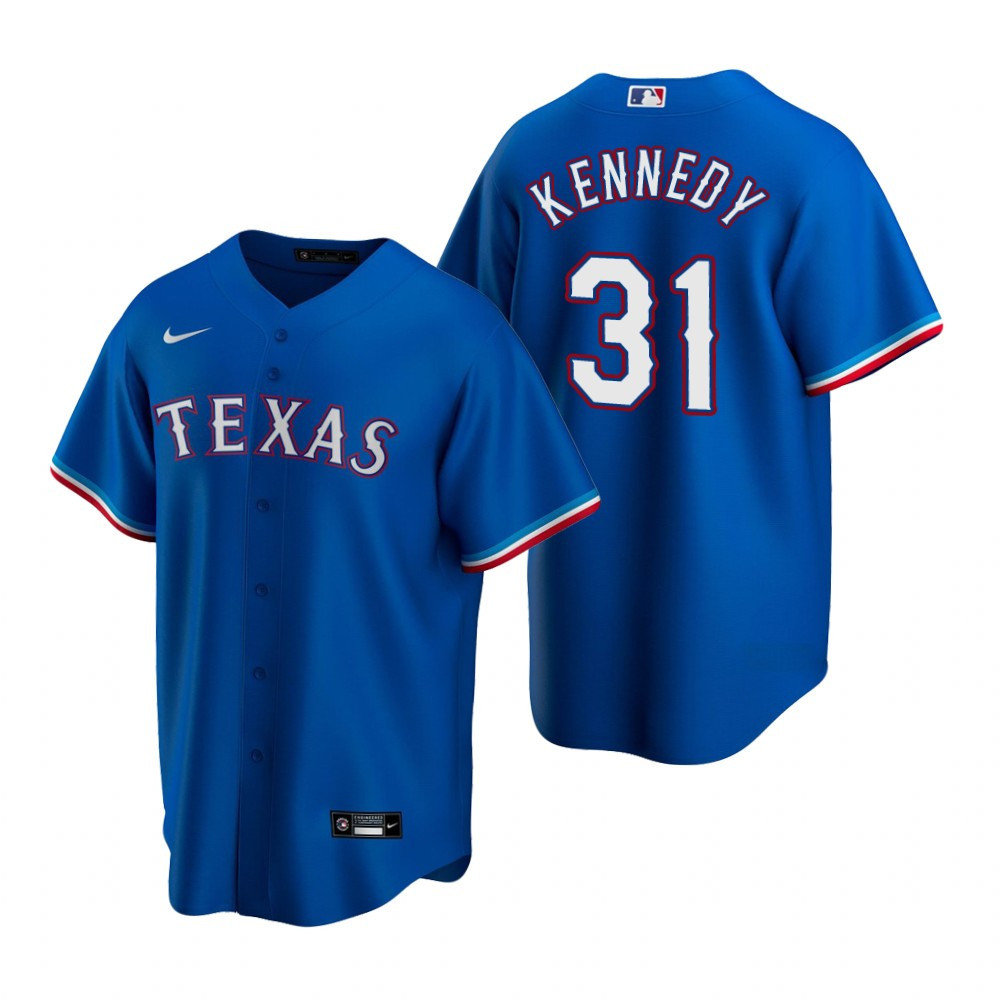 Mens Texas Rangers #31 Ian Kennedy Alternate Royal Jersey Gift For Rangers Fans