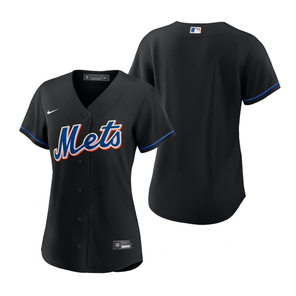 Womens New York Mets 2020 Black Jersey Mlb Gift For Mets And Baseball Fans