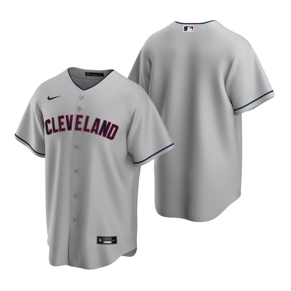 Mens Cleveland Baseball 2020 Road Gray Jersey Gift For Cleveland Baseball And Basball Fans
