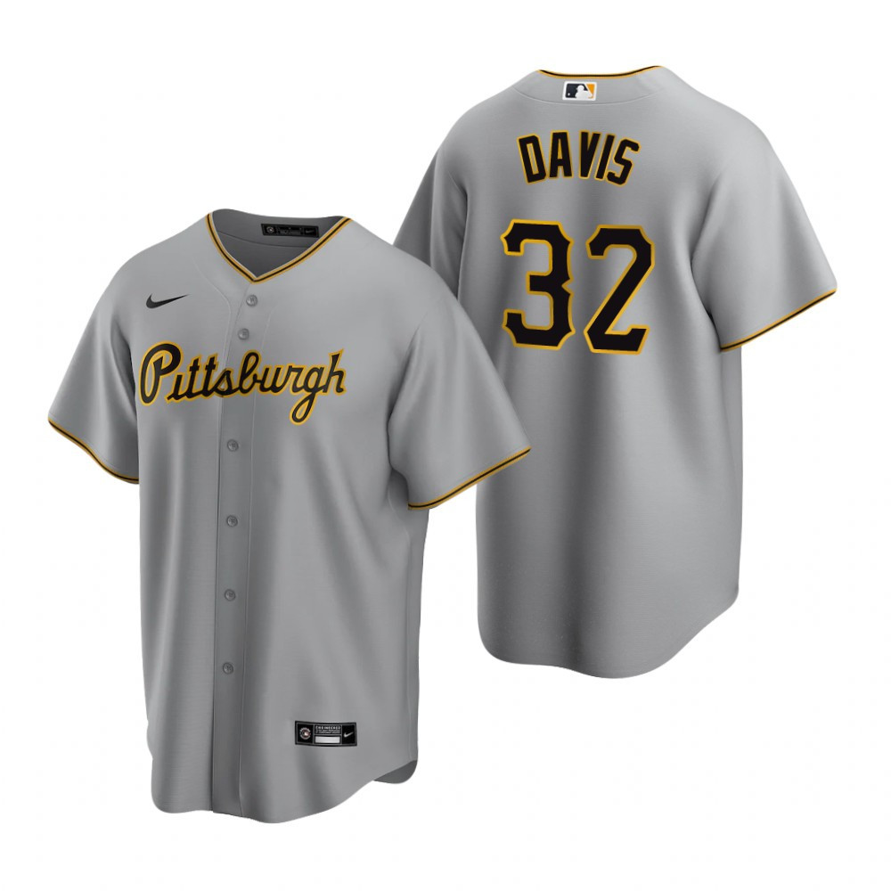 Mens Pittsburgh Pirates #32 Henry Davis 2020 Gray Road Jersey Gift For Pirates Fans
