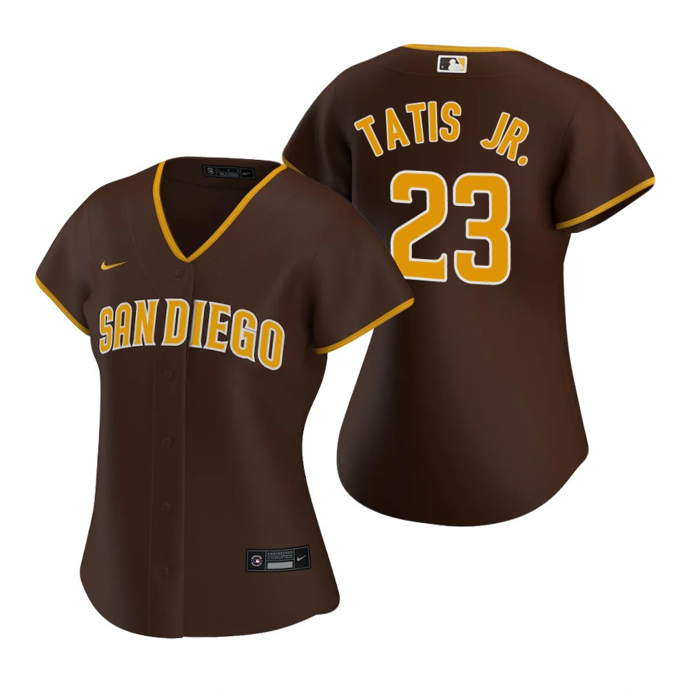 Womens San Diego Padres #23 Fernando Tatis Jr. 2020 Brown Jersey Gift For Orioles Fans