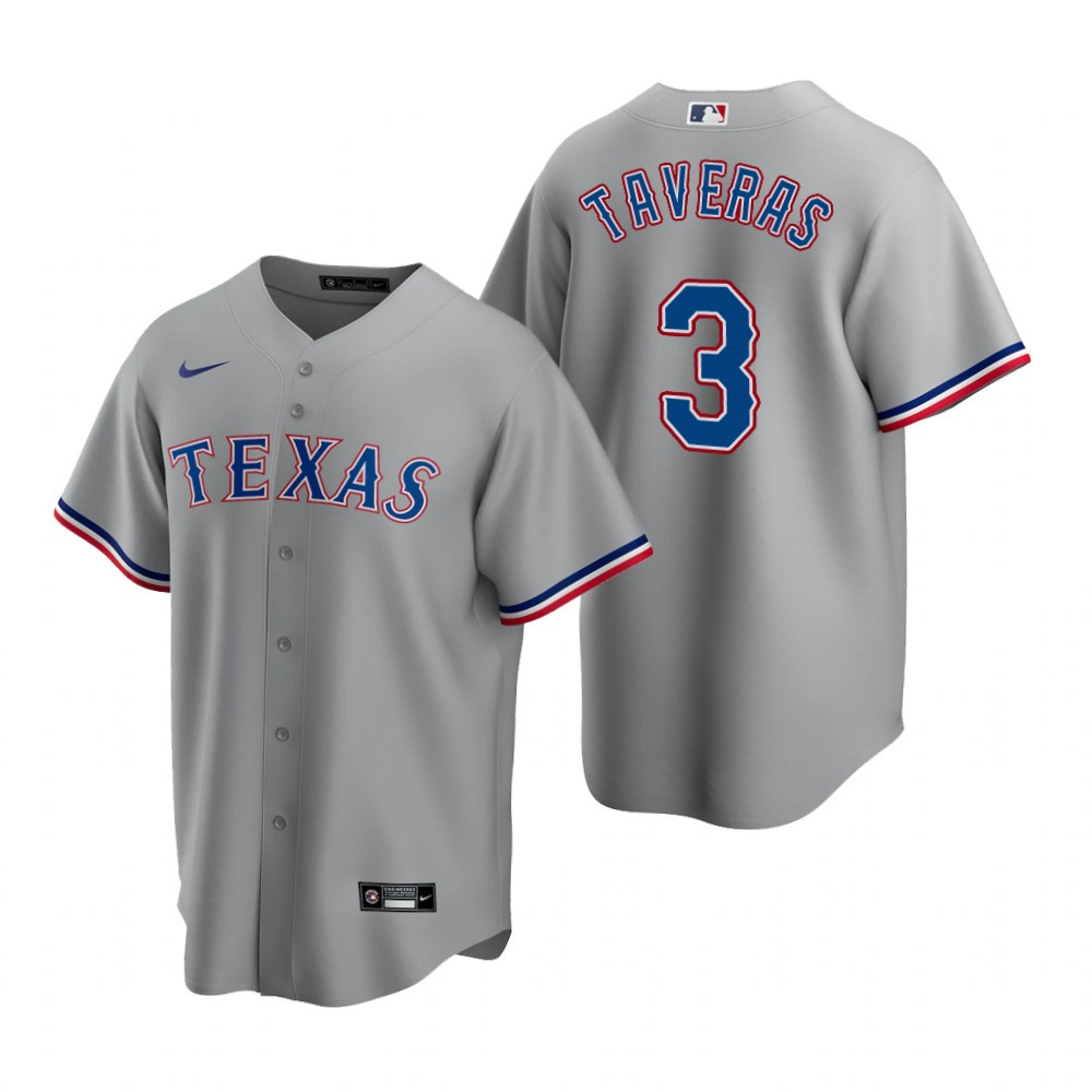 Mens Texas Rangers #3 Leody Taveras Road Gray Jersey Gift For Rangers Fans