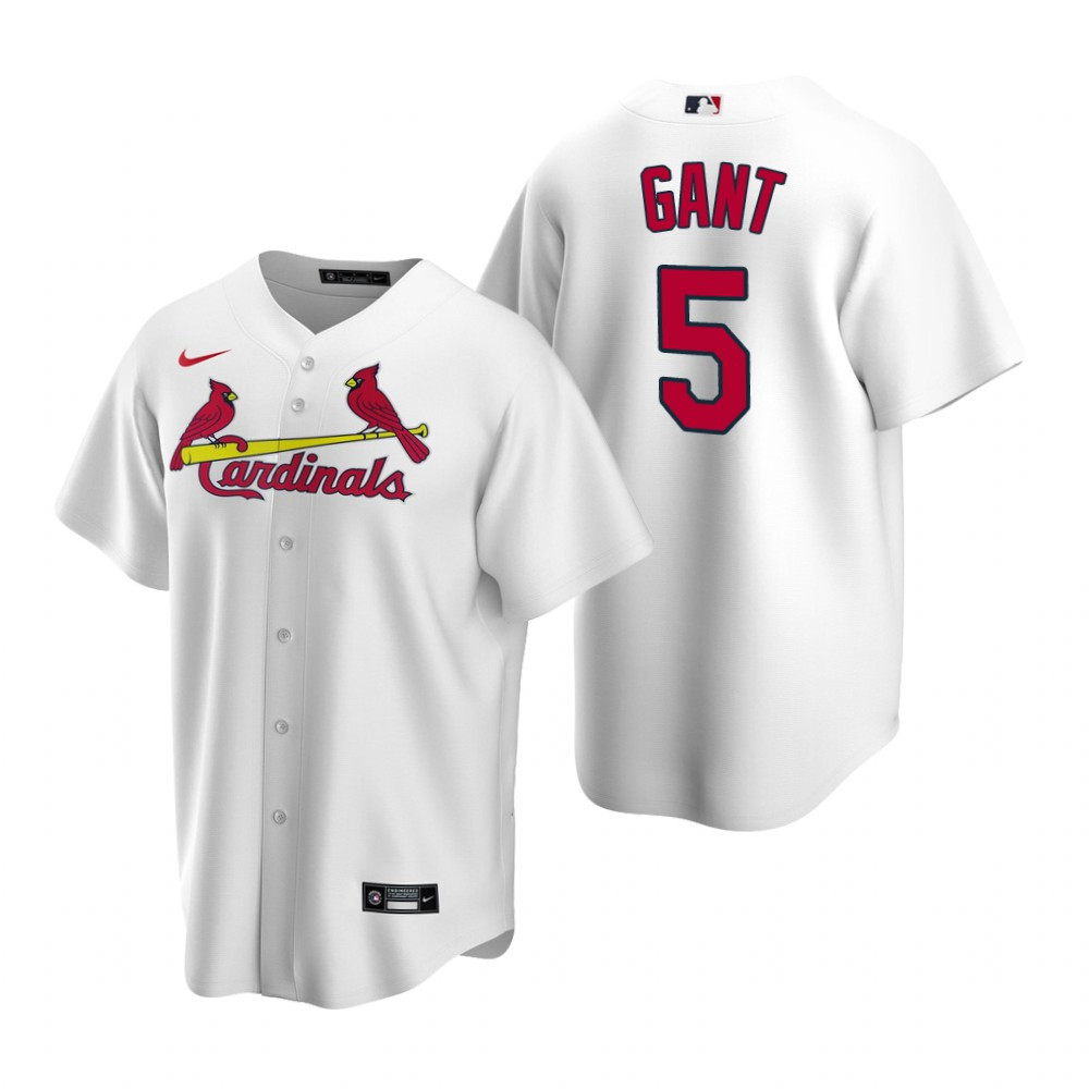 Mens St. Louis Cardinals #5 Ron Gant Retired Player White Jersey Gift For Cardinals Fans