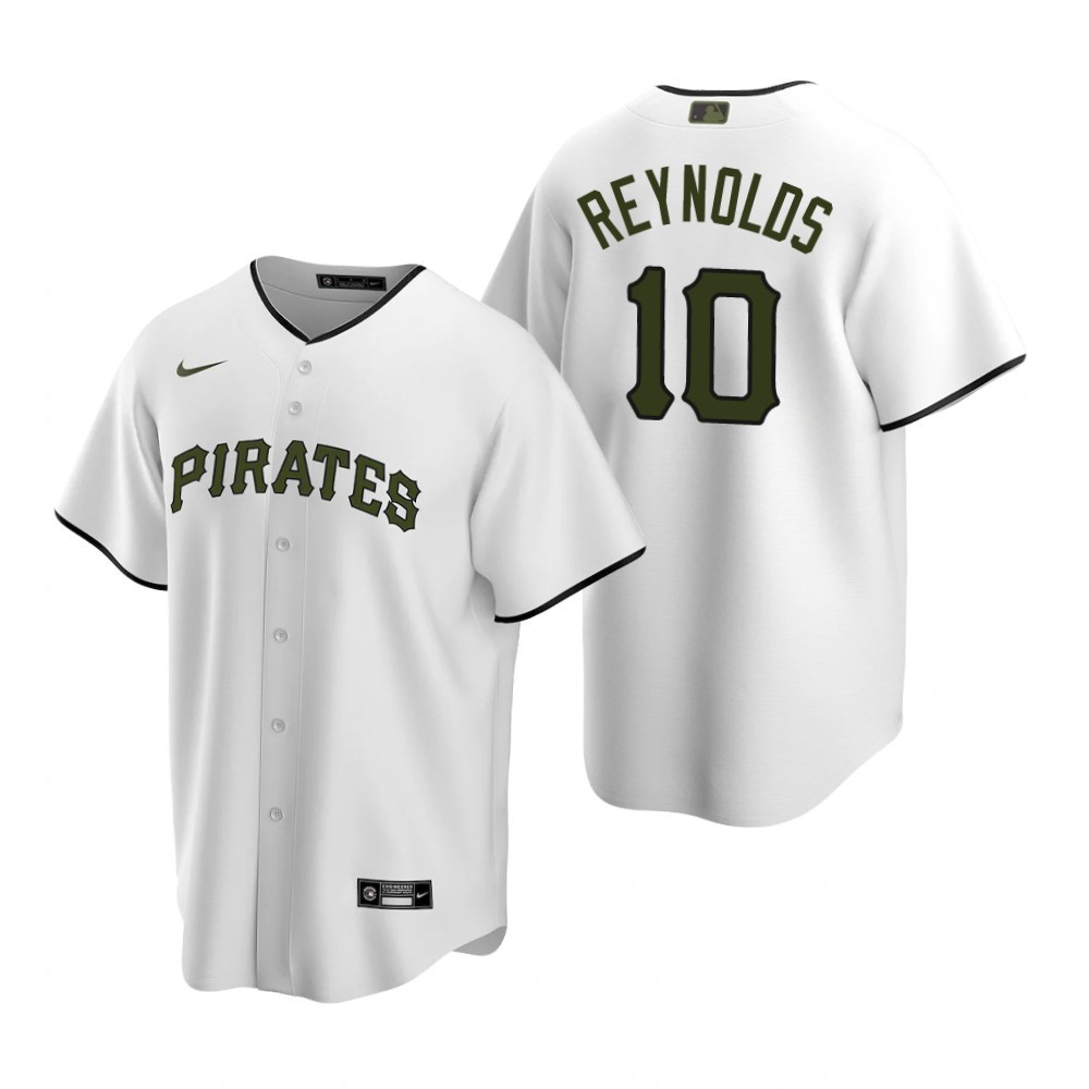 Mens Pittsburgh Pirates #10 Bryan Reynolds 2020 Alternate White Jersey Gift For Pirates Fans