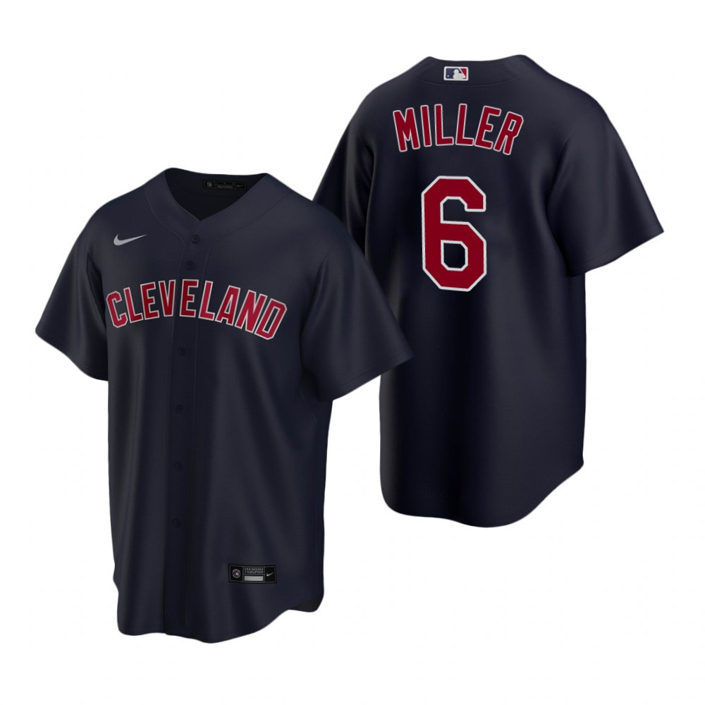 Mens Cleveland Baseball #6 Owen Miller 2020 Alternate Navy Jersey Gift For Cleveland Baseball Fans