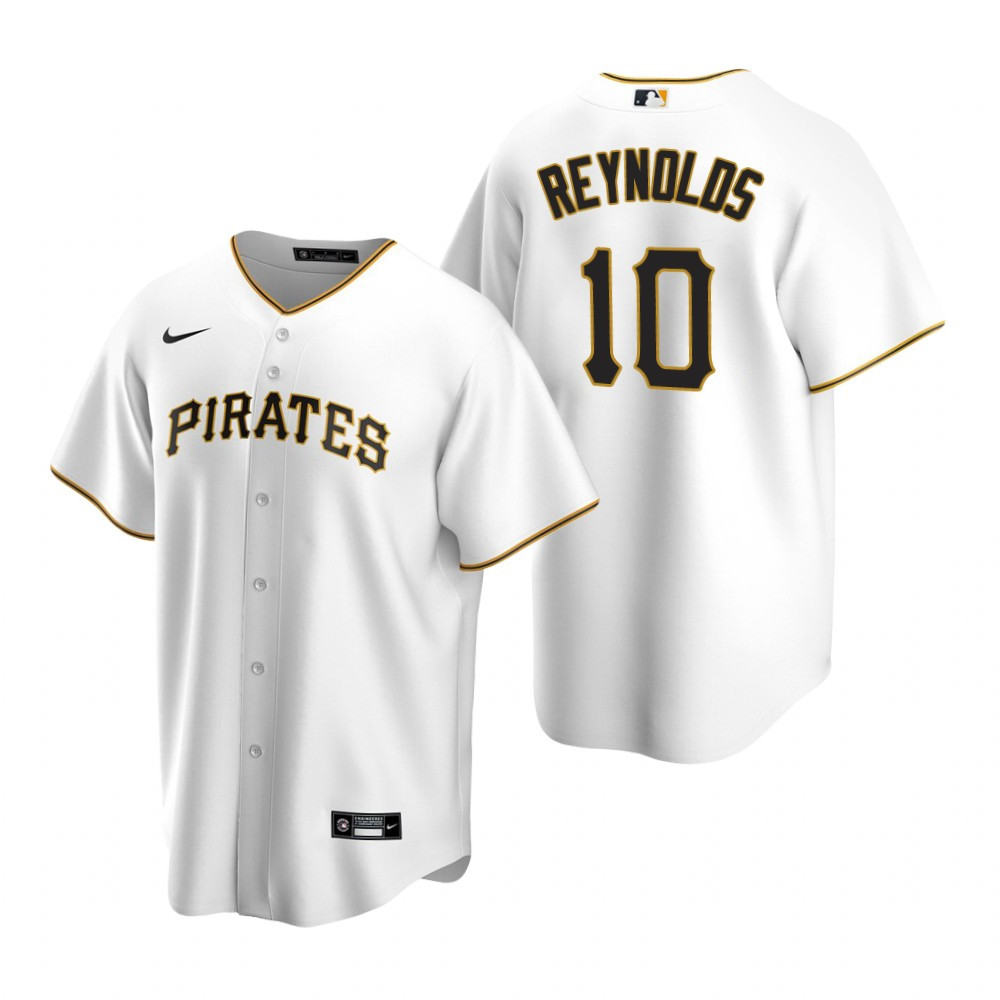 Mens Pittsburgh Pirates #10 Bryan Reynolds 2020 Home White Jersey Gift For Pirates Fans
