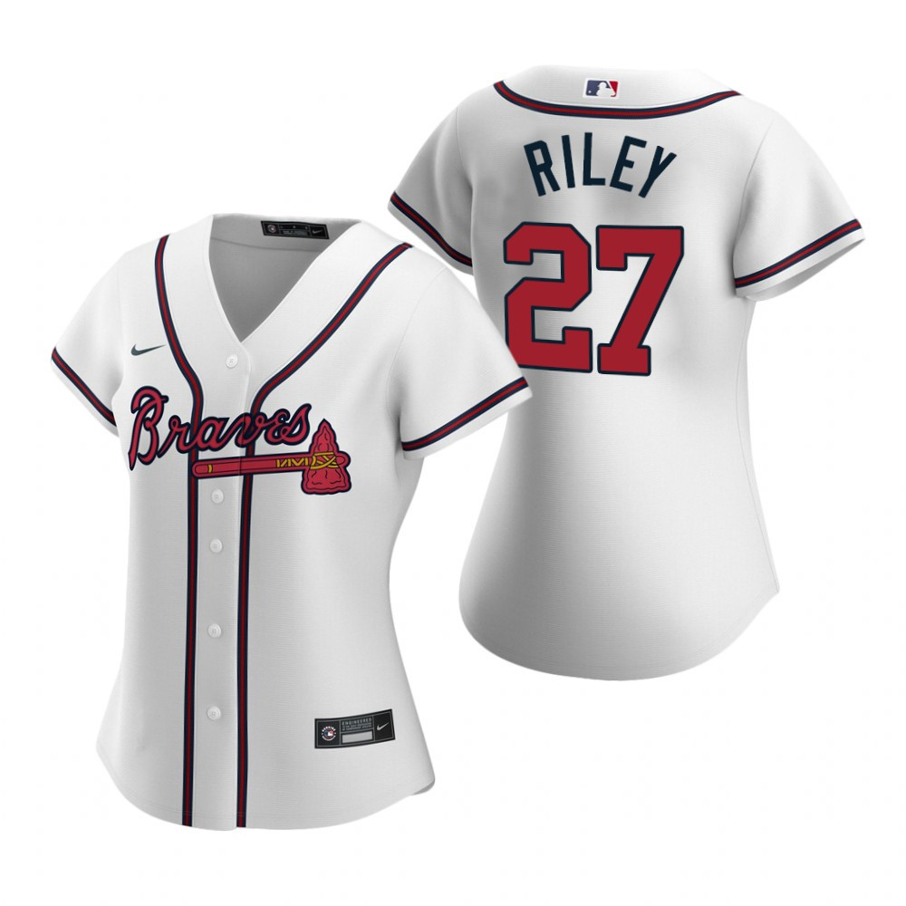Women'S Atlanta Braves #27 Austin Riley White 2020 Alternate Jersey Gift For Atlanta Braves Fan