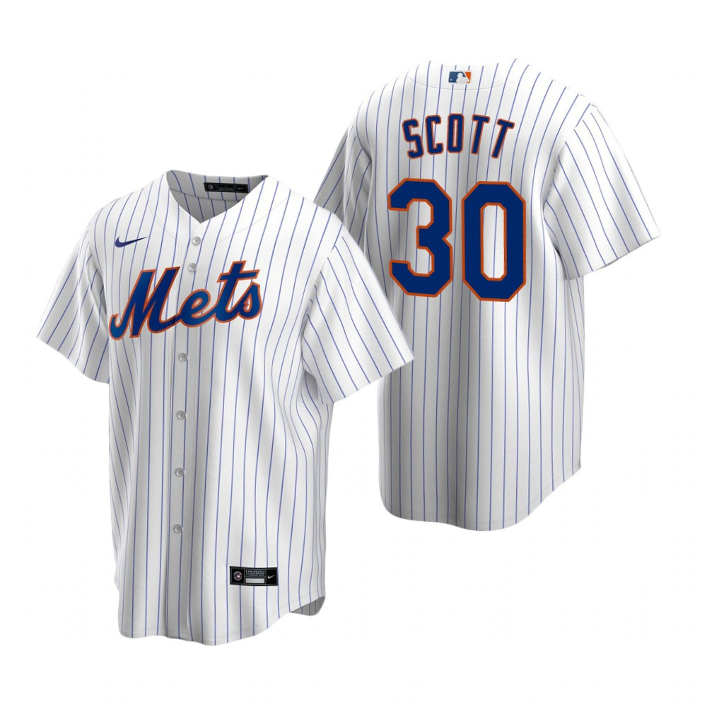Mens New York Mets #30 Mike Scott 2020 Retired Player White Jersey Gift For Mets Fans