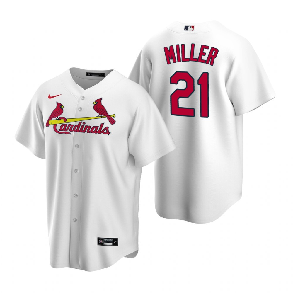 Mens St. Louis Cardinals #21 Andrew Miller White Home Jersey Gift For Cardinals Fans