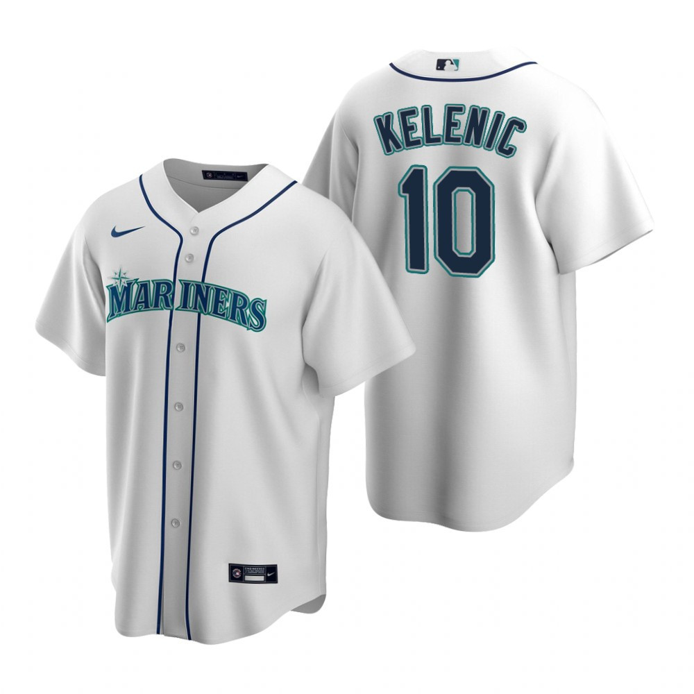 Mens Seattle Mariners #10 Jarred Kelenic 2020 Home White Jersey Gift For Mariners Fans