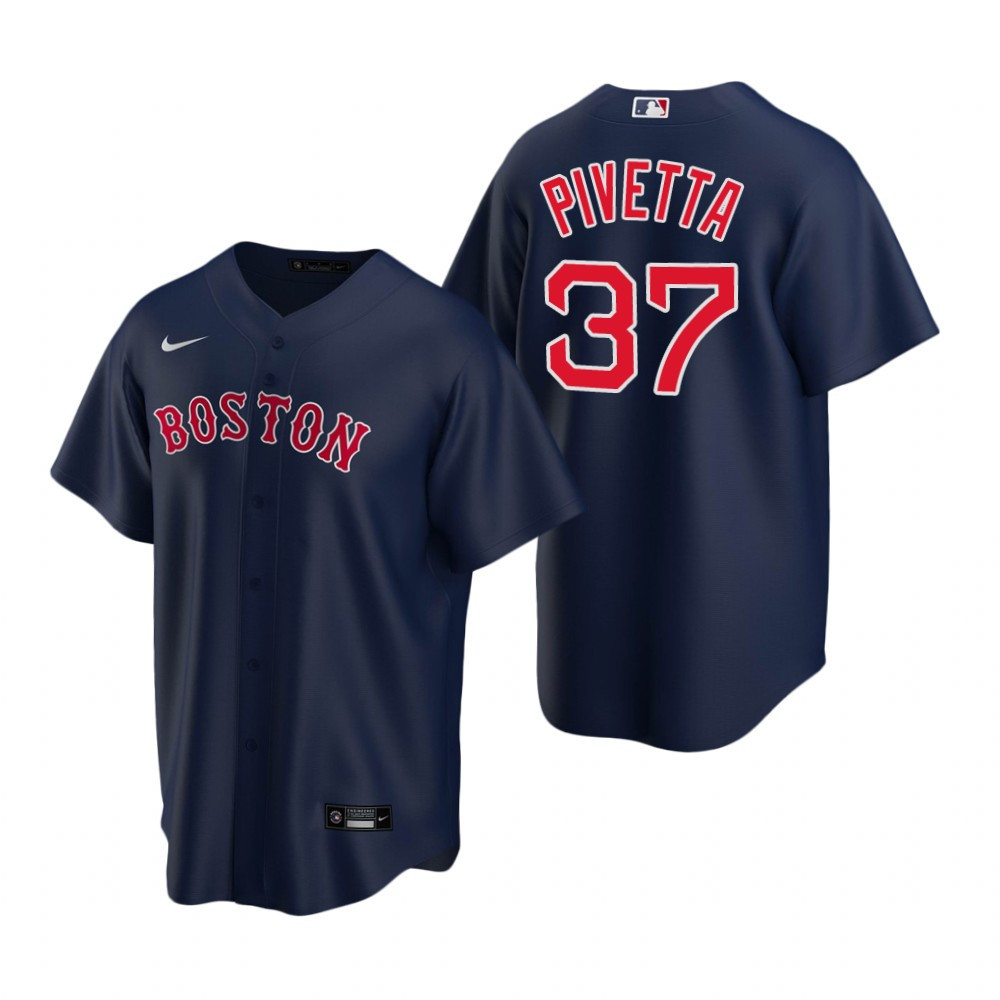 Mens Boston Red Sox #37 Nick Pivetta Alternate Navy Jersey Gift For Red Sox Fans