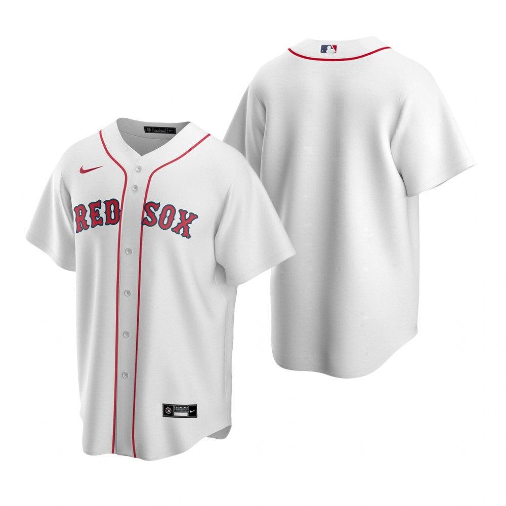 Mens Boston Red Sox Mlb Baseball Home White Jersey Gift For Red Sox Fans