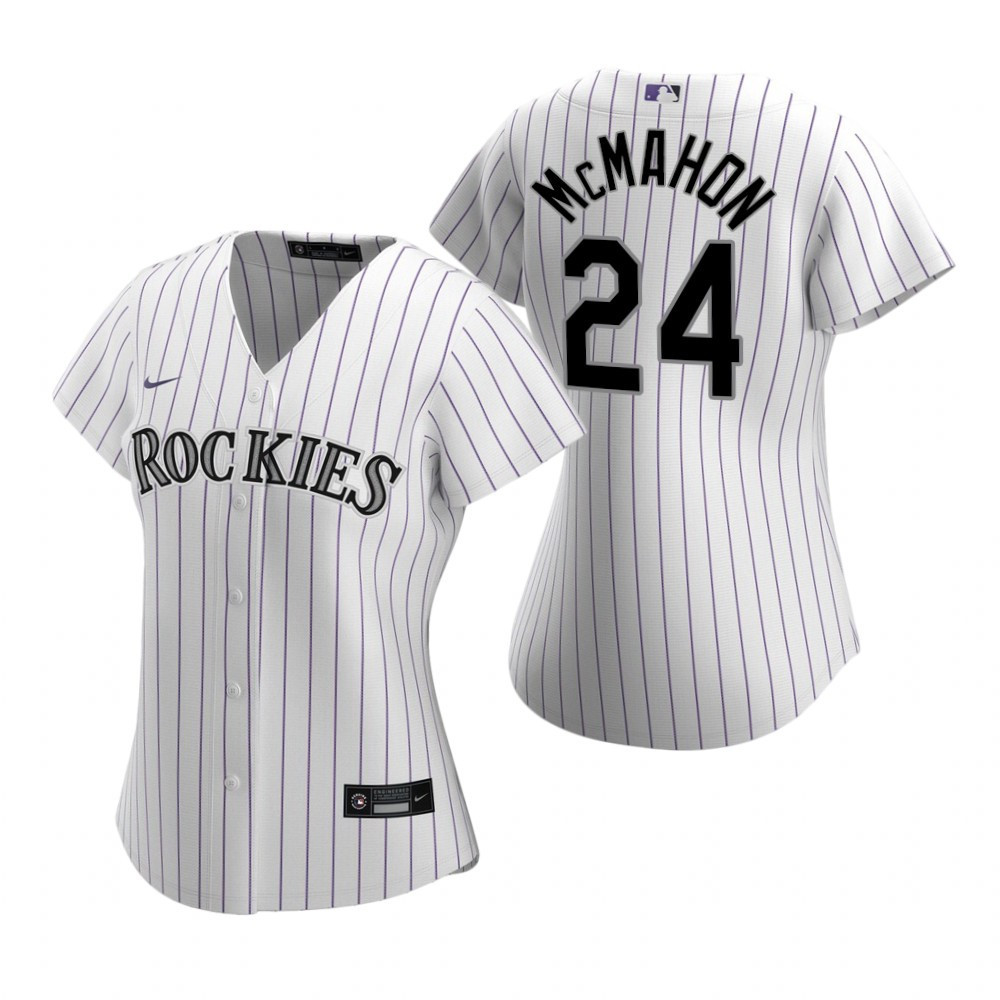 Womens Colorado Rockies #24 Ryan Mcmahon 2020 White Jersey Gift For Rockies Fans