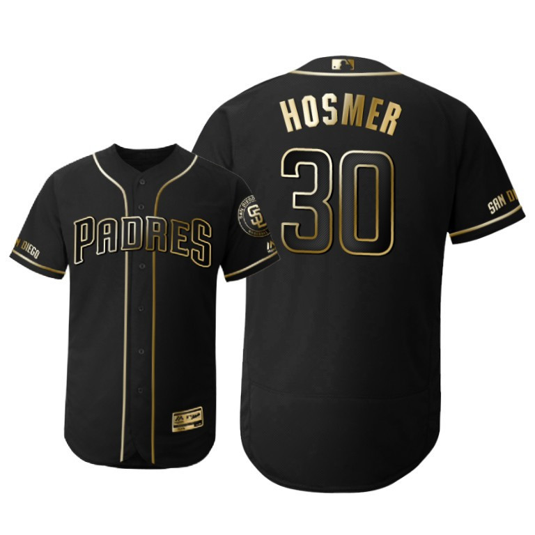 San Diego Padres #30 Eric Hosmer Mlb 2019 Golden Edition Black Jersey Gift For Padres Fans