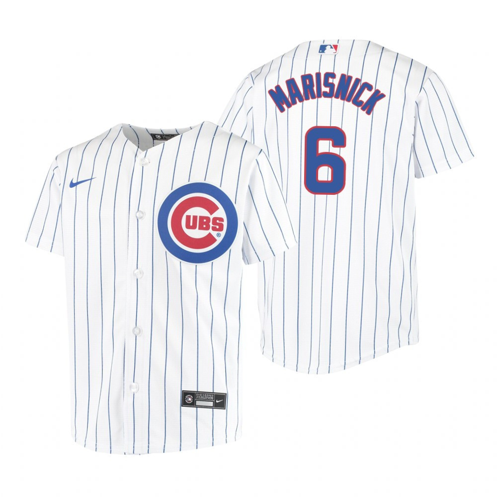 Youth Chicago Cubs #6 Jake Marisnick 2020 White Jersey Gift For Cubs Fans