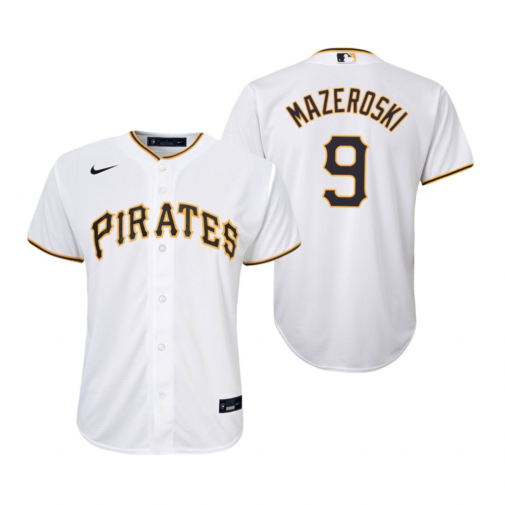 Youth Pittsburgh Pirates #9 Bill Mazeroski 2020 Home White Jersey Gift For Pirates Fans