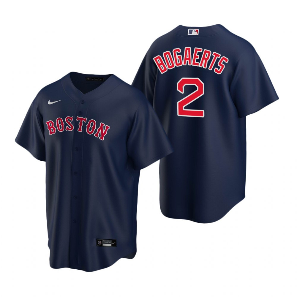Youth Boston Red Sox #2 Xander Bogaerts Collection 2020 Alternate Navy Jersey Gift For Red Sox Fans