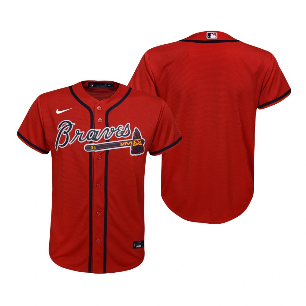 Youth Atlanta Braves 2020 Alternate Red Jersey Gift For Braves And Baseball Fans