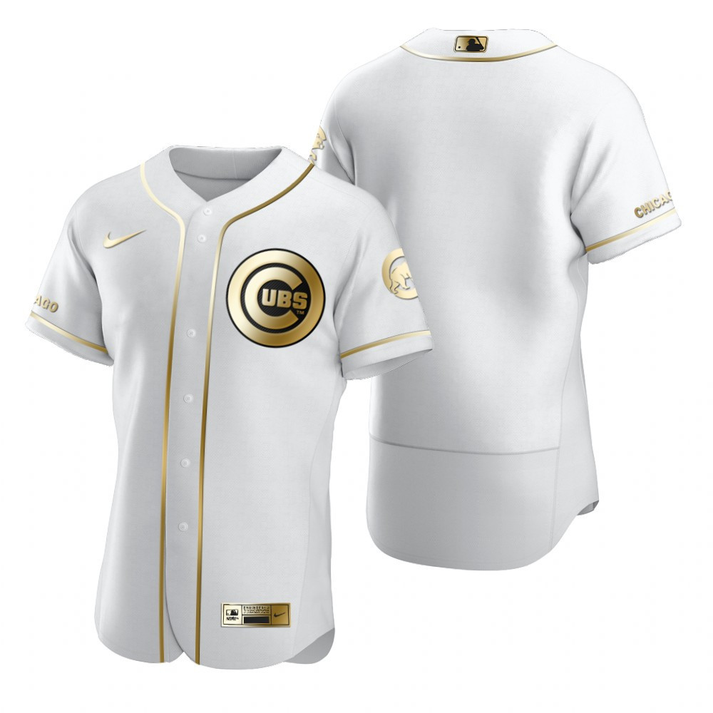 Chicago Cubs Mlb Golden Edition White Jersey Gift For Cubs Fans