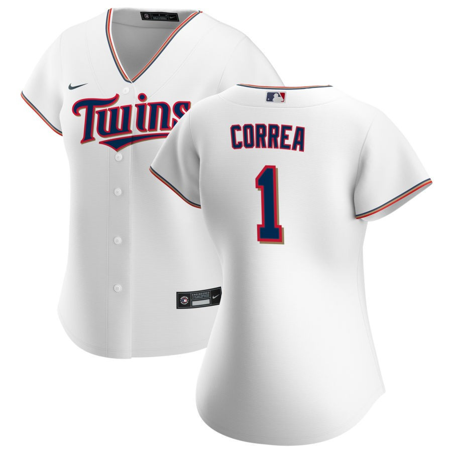 Minnesota Twins Carlos Correa 1 MLB White Home Jersey Gift For Twins Fans