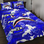 Africazone Quilt Bed Set - Zeta Phi Beta Full Camo Shark Quilt Bed Set | Africazone
