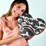Africazone Heart Shaped Pillow - Groove Phi Groove Full Camo Shark Heart Shaped Pillow | Africazone
