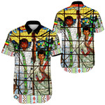 Africazone Clothing - Ethiopian Orthodox Flag Short Sleeve Shirt A7 | Africazone