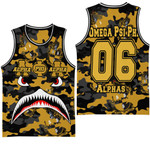 Africazone Clothing - Alpha Phi Alpha Full Camo Shark Basketball Jersey A7 | Africazone