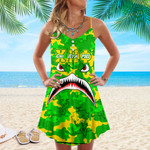 Africazone Clothing - Chi Eta Phi Full Camo Shark Strap Summer Dress A7 | Africazone
