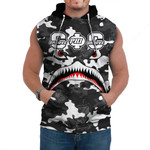 Africazone Clothing - Groove Phi Groove Full Camo Shark Sleeveless Hoodie A7 | Africazone