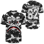 Africazone Clothing - Groove Phi Groove Full Camo Shark Baseball Jerseys A7 | Africazone