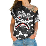 Africazone Clothing - Groove Phi Groove Full Camo Shark One Shoulder Shirt A7 | Africazone