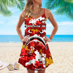 Africazone Clothing - Kappa Alpha Psi Full Camo Shark Strap Summer Dress A7 | Africazone