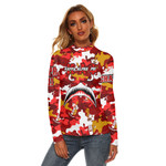 Africazone Clothing - Kappa Alpha Psi Full Camo Shark Women's Stretchable Turtleneck Top A7 | Africazone