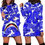 Africazone Clothing - Zeta Phi Beta Full Camo Shark Hoodie Dress A7 | Africazone
