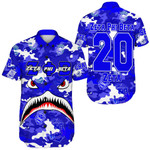 Africazone Clothing - Zeta Phi Beta Full Camo Shark Short Sleeve Shirt A7 | Africazone