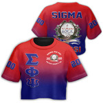 Sigma Phi Psi Gradient Croptop T-shirt A31 | Africazone.store