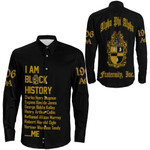 Alpha Phi Alpha Black History Long Sleeve Button Shirt A31 | Africazone.store