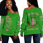 AKA 1908 Black History Off Shoulder Sweaters A31 | Africazone.store