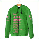 AKA 1908 Black History Hooded Padded Jacket A31 | Africazone.store