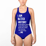Zeta Phi Beta Black History Women Low Cut Swimsuit A31 | Africazone.store
