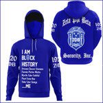 Zeta Phi Beta Black History Hoodie Gaiter A31 | Africazone.store