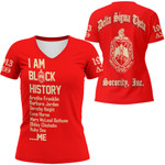 Delta Sigma Theta Black History V-neck T-shirt A31 | Africazone.store