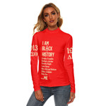 Delta Sigma Theta Black History Women's Stretchable Turtleneck Top A31 | Africazone.store